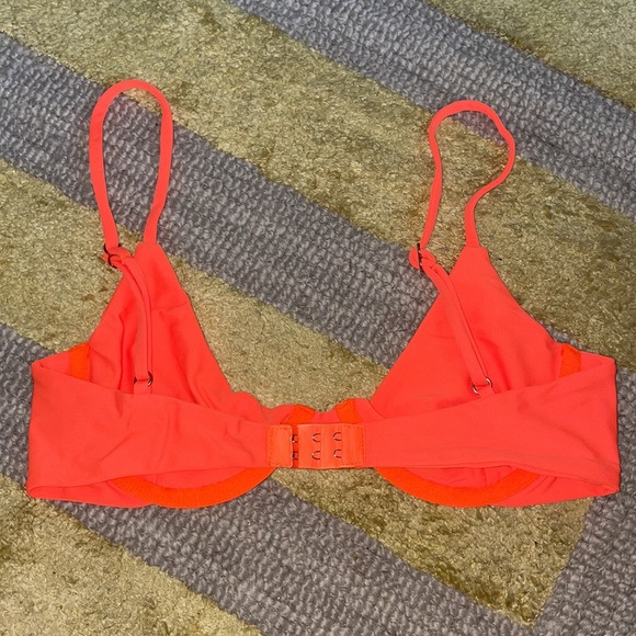 DANIELLE GUIZIO Lure Bikini Top in Neon Orange XS - Picture 6 of 7